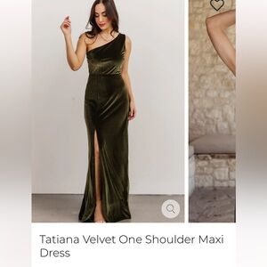 Tatiana Velvet One Shoulder Maxi Dress
